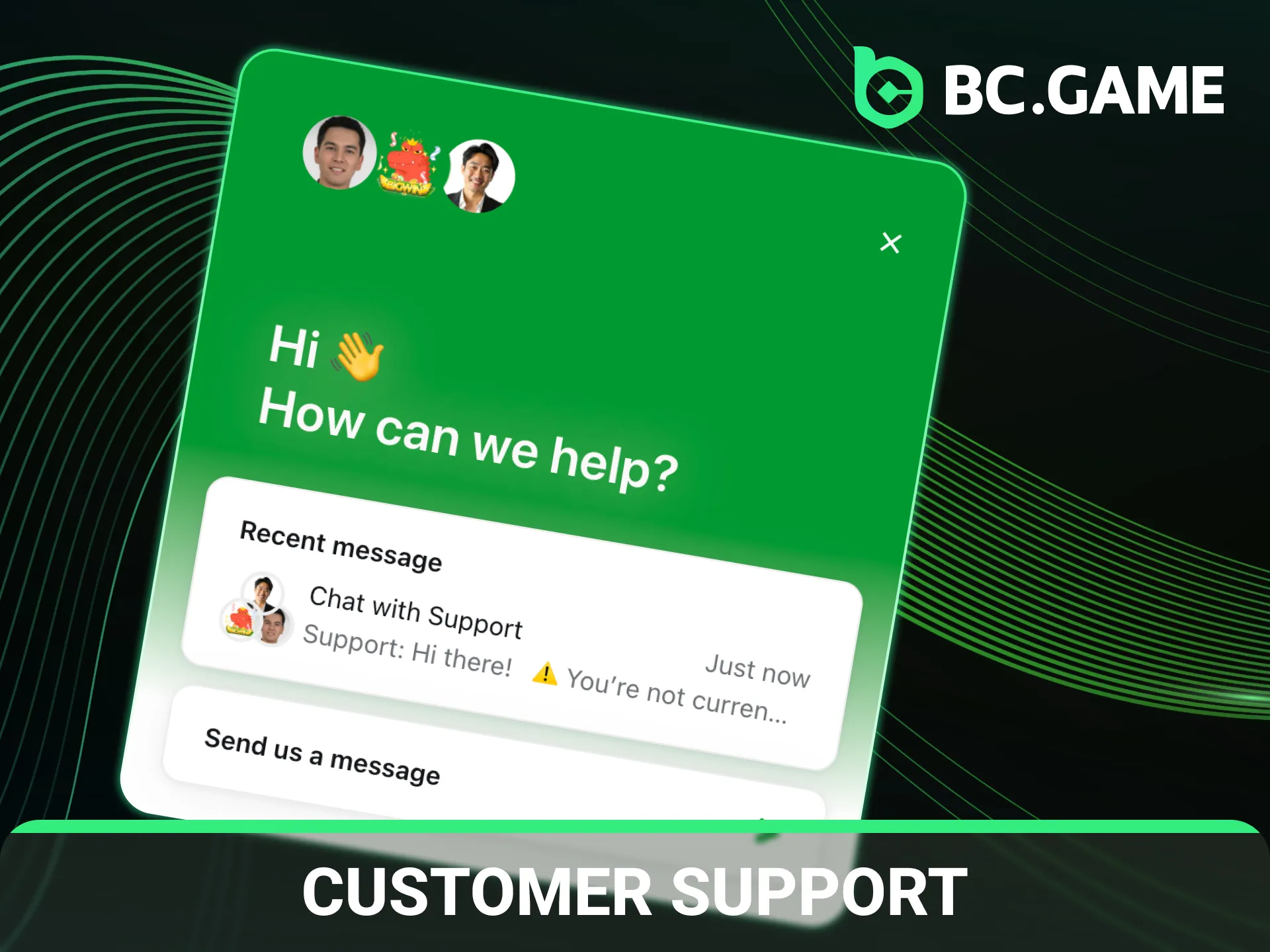 Reach out to customer support contacts for BC Game deposit help.