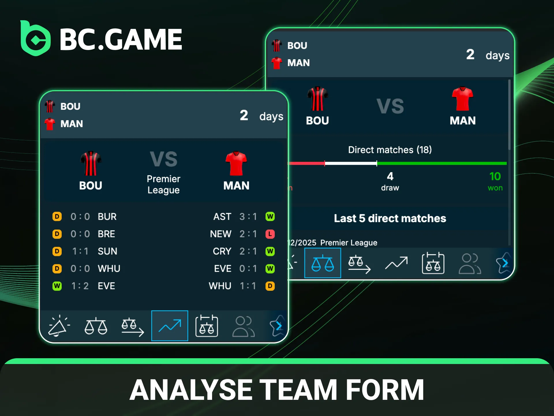 Analyse team form to improve your football betting at BC Game.
