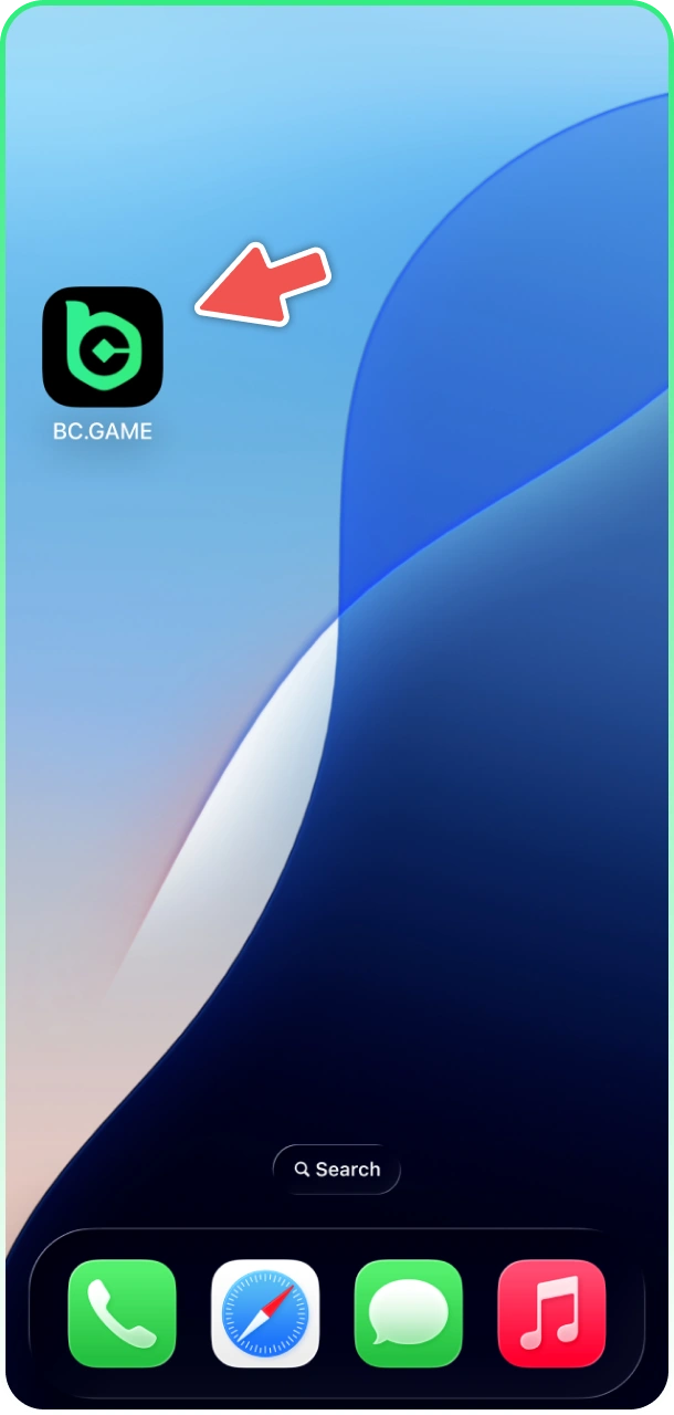 Open BCGame iOS app and start playing.